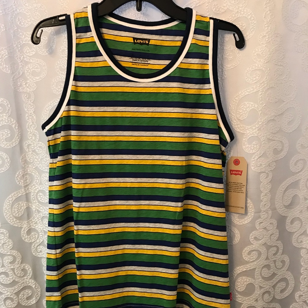 LEVIS-Sleeveless striped Shirt